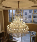 Oversized Luxury Traditional Gold/Chrome Candle Branch Crystal Chandelier