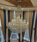 Oversized Luxury Traditional Gold/Chrome Candle Branch Crystal Chandelier