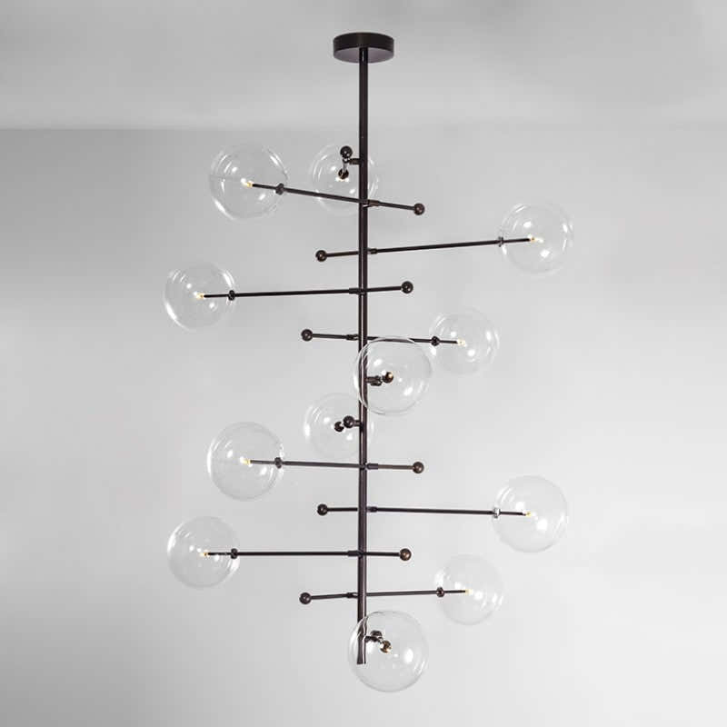 Aero 12-Light Modern Brass Chandelier