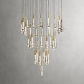 Raindrop Glass Round Solitaire Chandelier