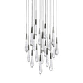 Raindrop Glass Round Solitaire Chandelier