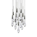 Raindrop Glass Round Solitaire Chandelier