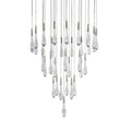 Raindrop Glass Round Solitaire Chandelier