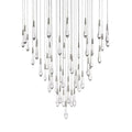 Raindrop Glass Round Solitaire Chandelier