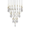 Raindrop Glass Round Solitaire Chandelier