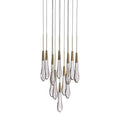 Raindrop Glass Round Solitaire Chandelier