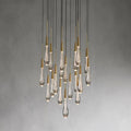 Raindrop Glass Round Solitaire Chandelier