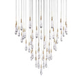 Raindrop Glass Round Solitaire Chandelier