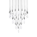 Raindrop Glass Round Solitaire Chandelier