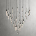 Raindrop Glass Round Solitaire Chandelier