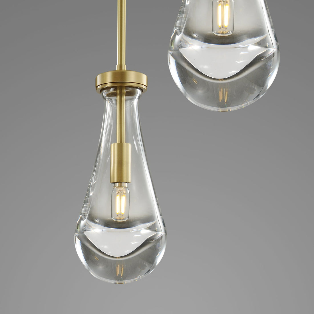 Raindrops  Rectangular Chandelier 36" rod
