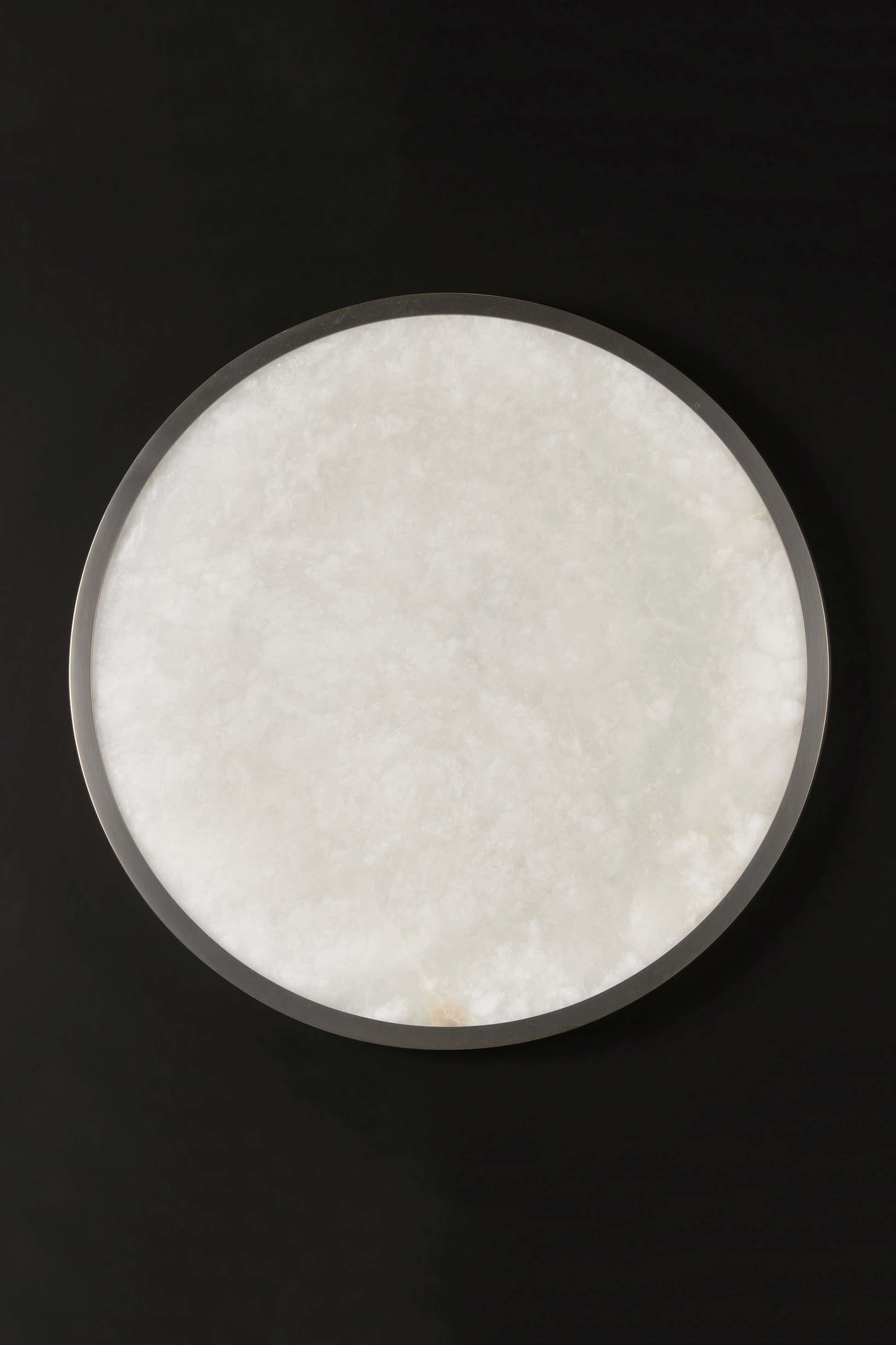 Raleigh Round Alabaster Ceiling Light
