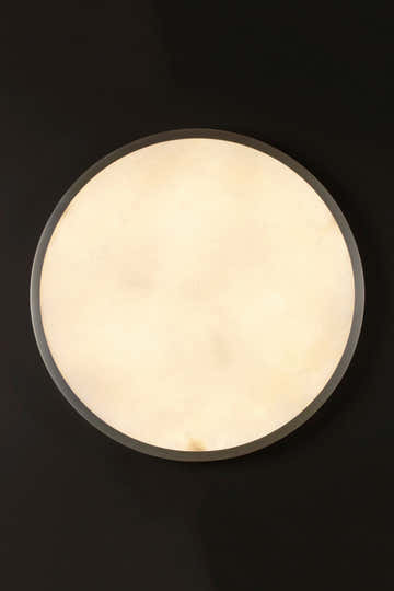Raleigh Round Alabaster Ceiling Light