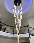 Light Luxury Glacier Bubble Crystsal Chandelier in Gold/Chrome/Black Finish for Staircase/Foyer