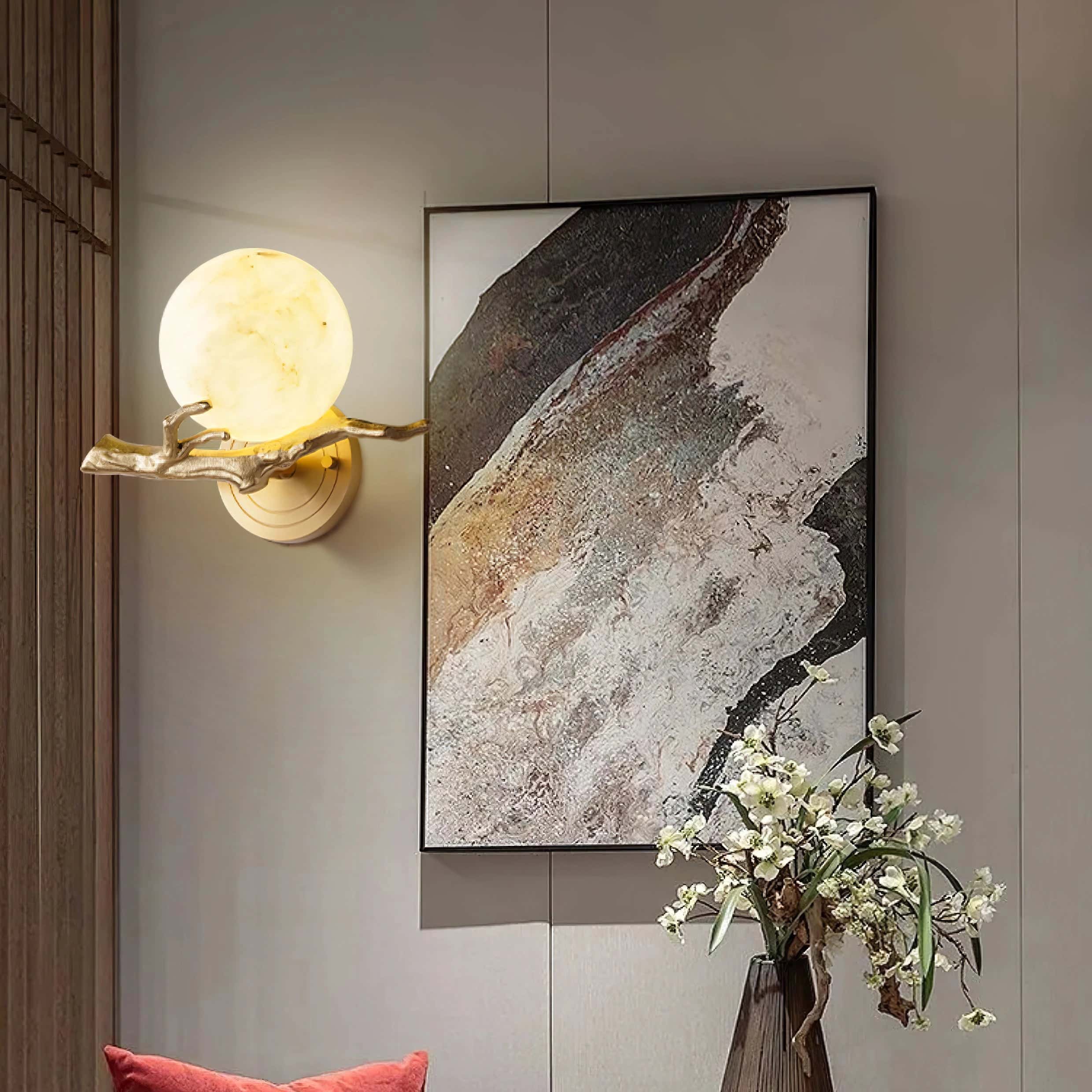 Retro Twigs Alabaster Wall Lamp
