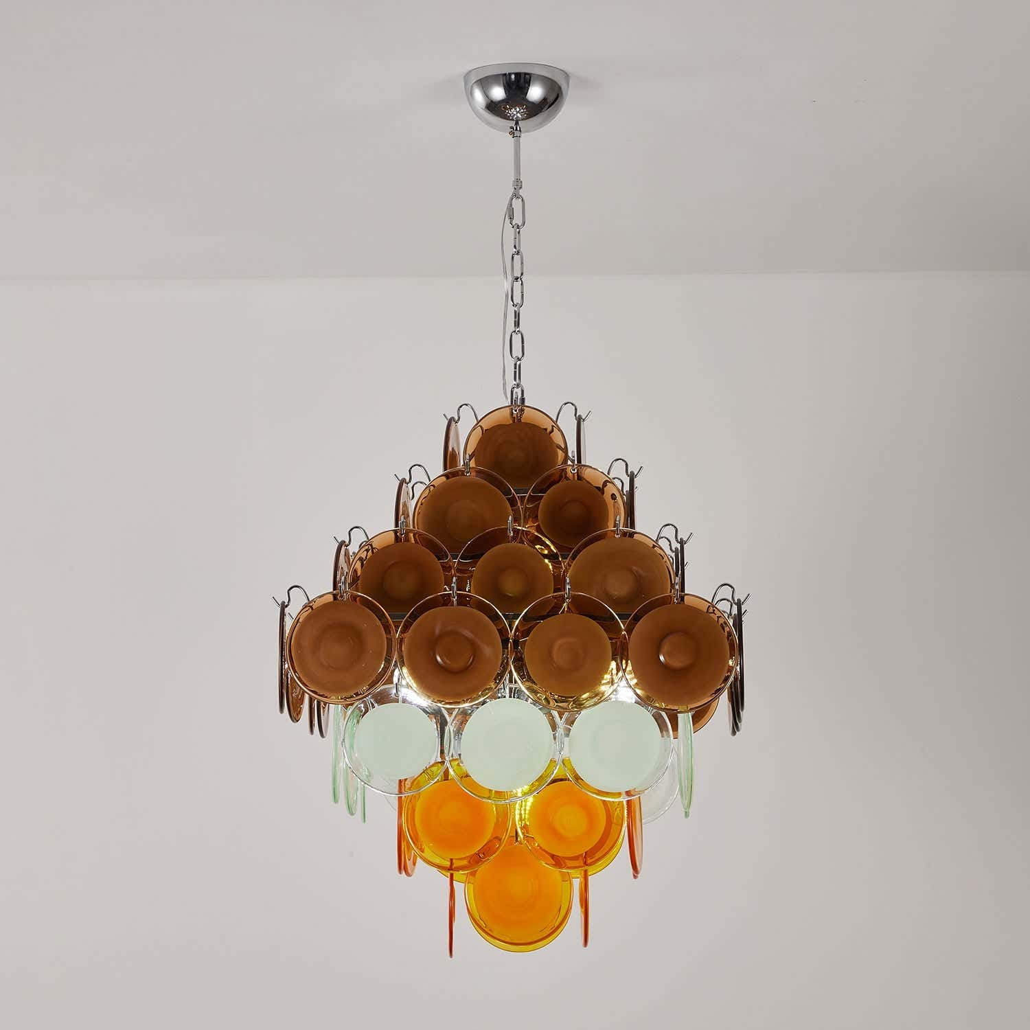 Retro Glass Disc Chandelier