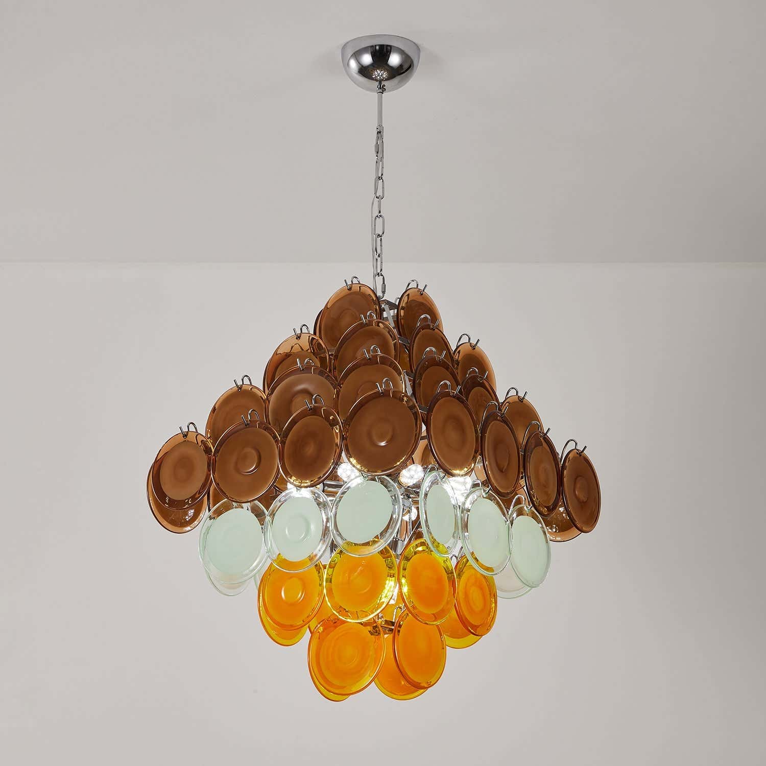 Retro Glass Disc Chandelier