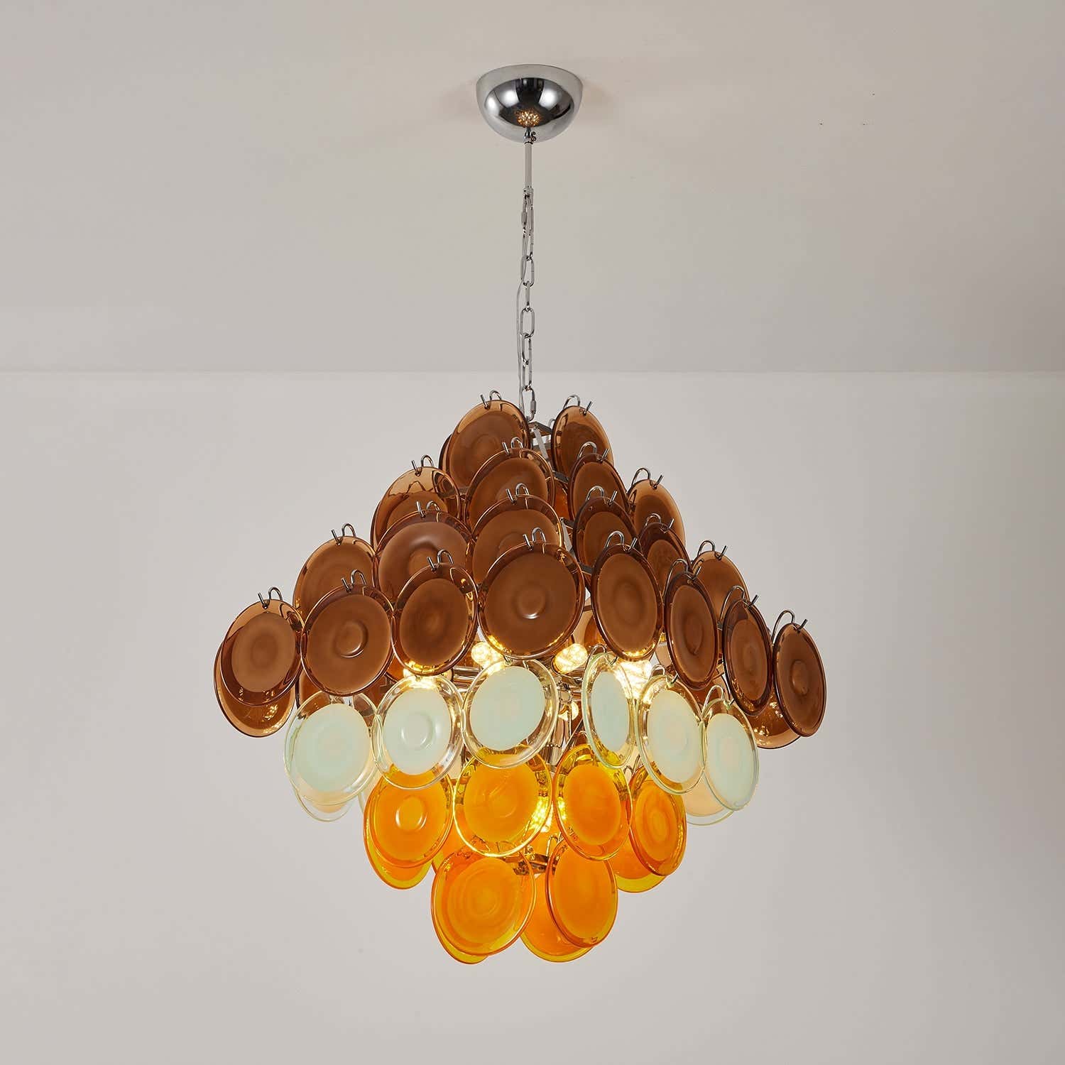 Retro Glass Disc Chandelier