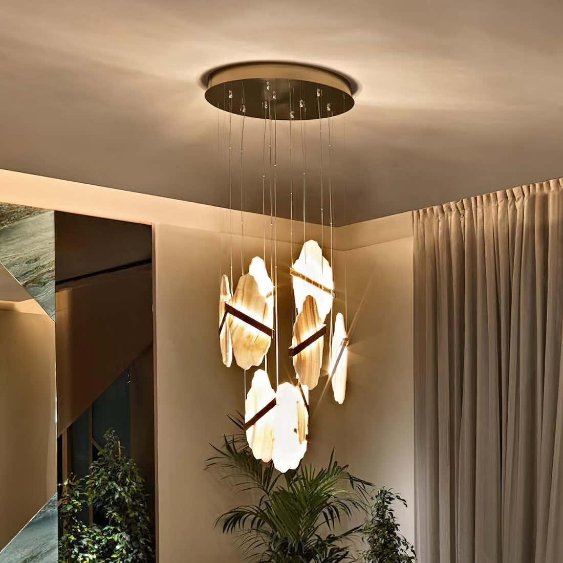 Rock Alabaster Chandelier