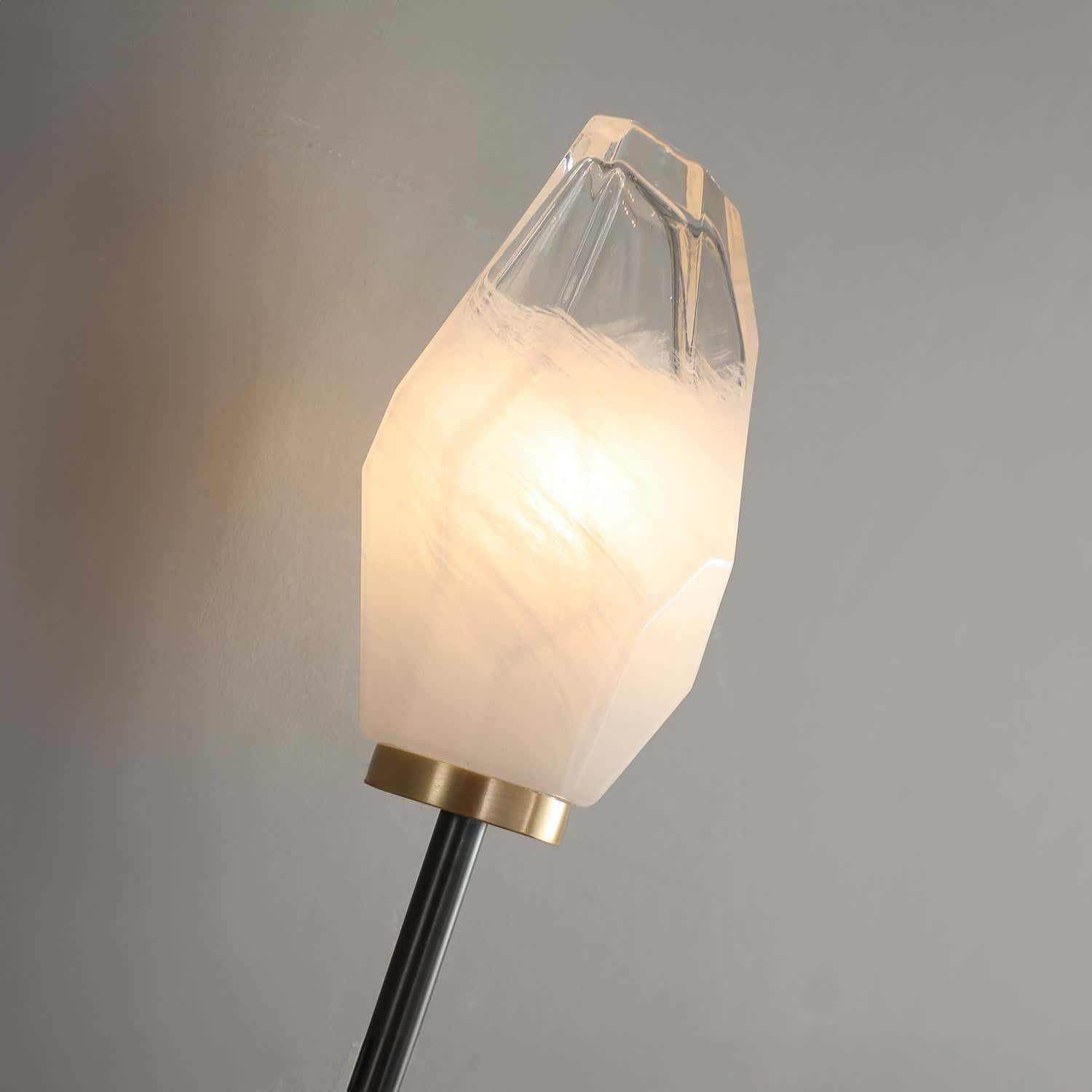 Rock Glass ADA Dual Wall Sconce