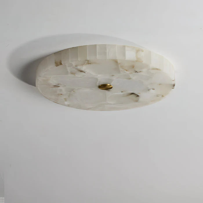 Round Alabaster Flush Mount Ceiling Lamps