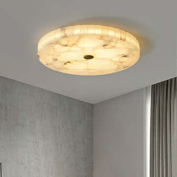 Round Alabaster Flush Mount Ceiling Lamps