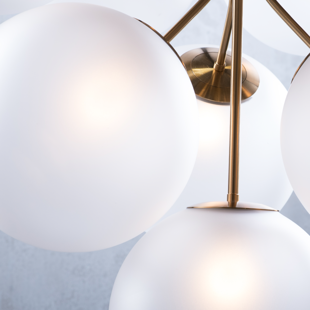 Rufus Glass Globe Chandelier Bouquet