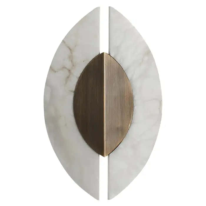 Alabaster Wall Sconce "Shield"