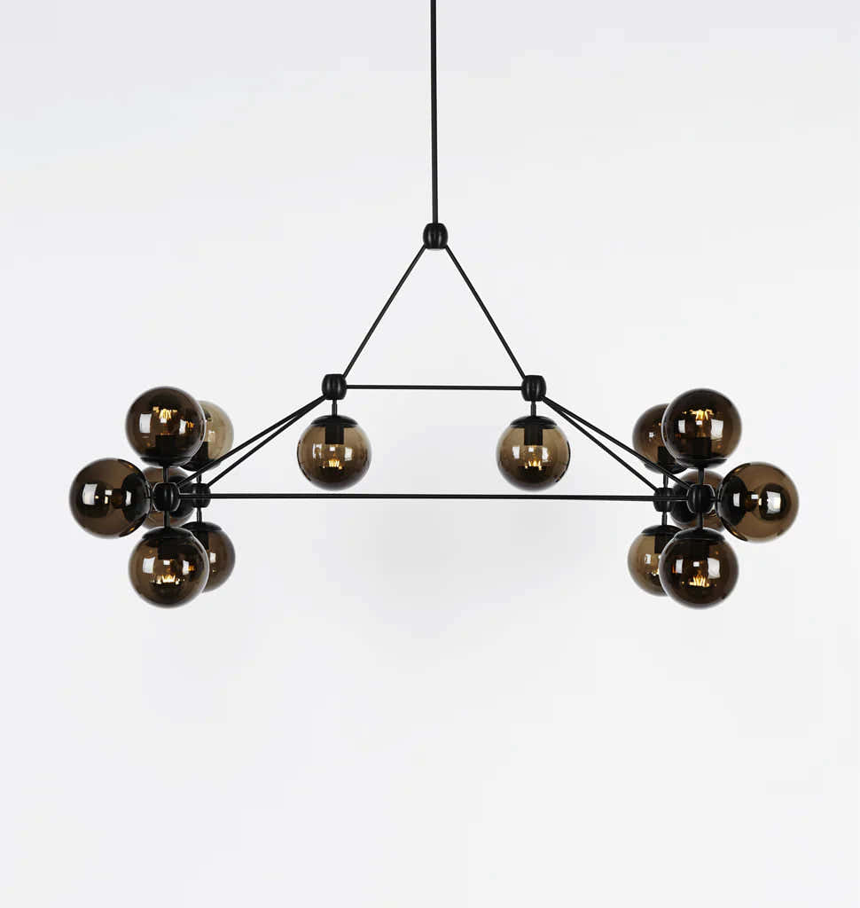 Modo Chandelier 57" L - Rectangle, 14 Globes