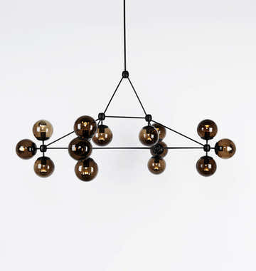 Modo Chandelier 57" L - Rectangle, 14 Globes
