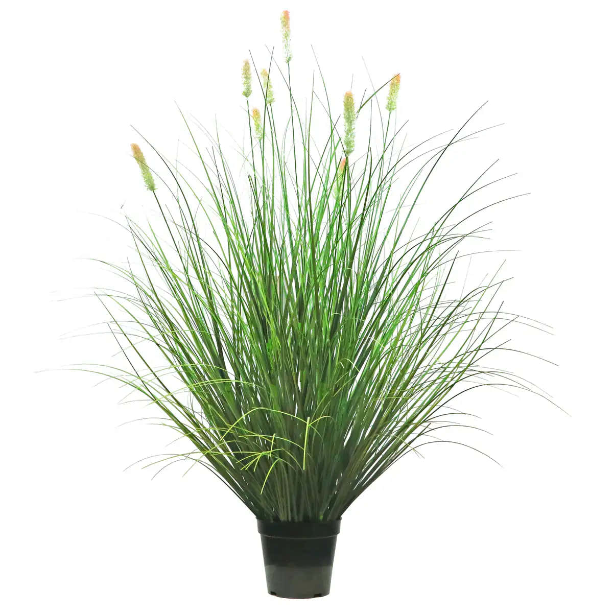 Artificial 8-Head Short Pine Grass with Curved Onion Grass Bonsai 43"H