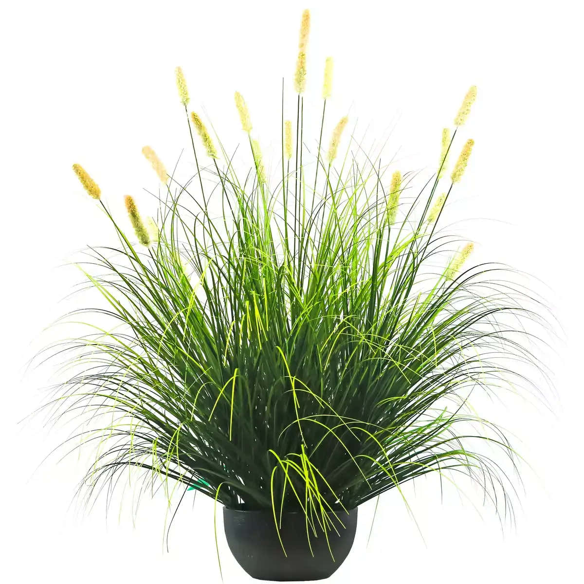 Artificial 20-Head Short Pine Grass with Curved-Straight Onion Grass Bonsai 43"H