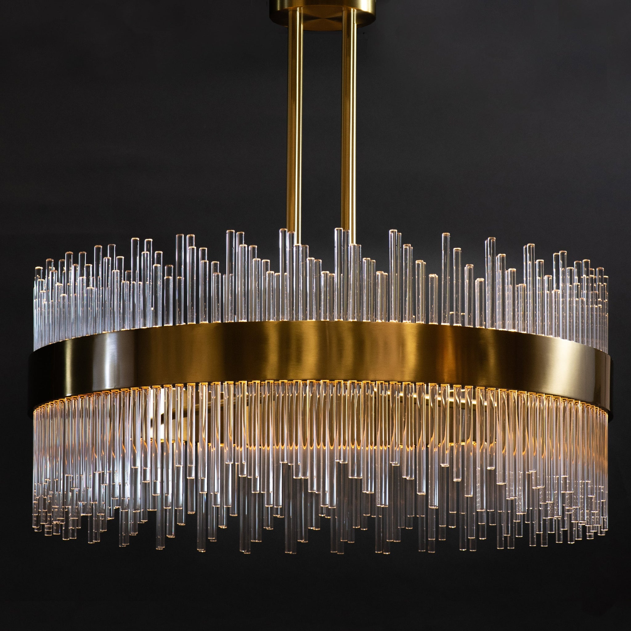 Sabina Brass Round Chandelier