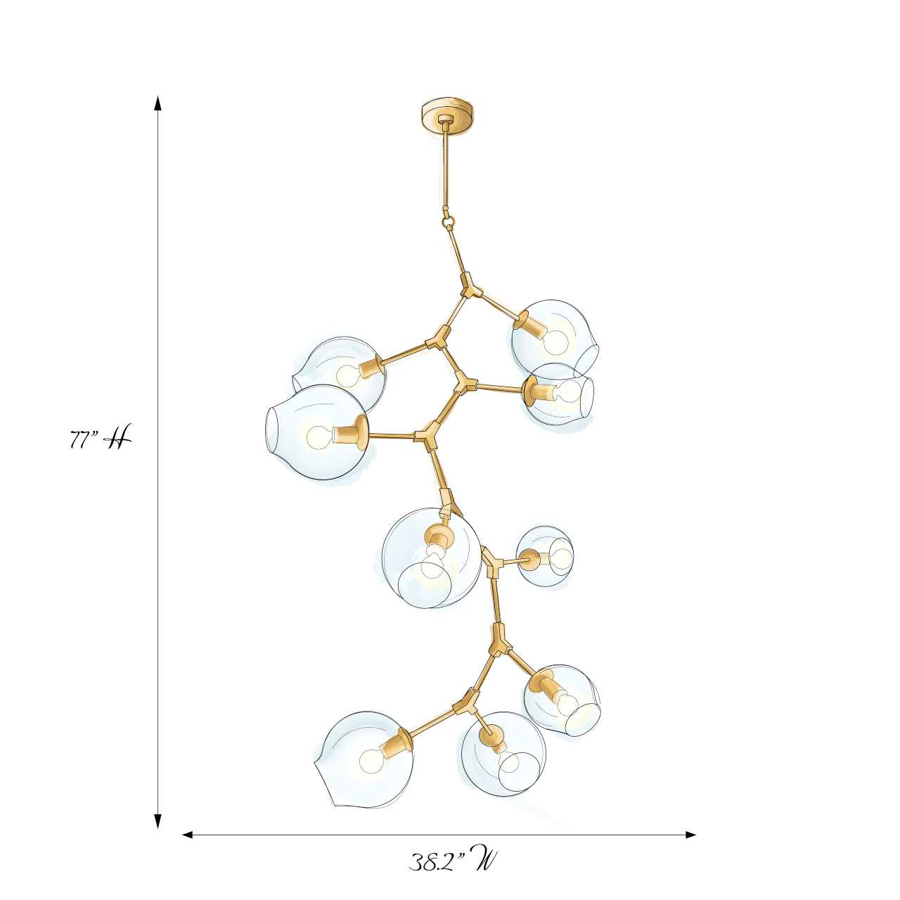 Sahan Mid-Century Chandelier