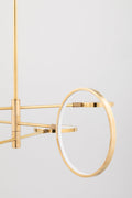 Saturn Modern Brass Chandelier - 4106-AGB-CE - Hudson Valley