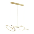 Seoul LED Hoops Rectangular Chandelier // Gold