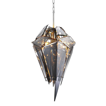 Shard Modern Glass Chandelier - [Nickel/Gold]