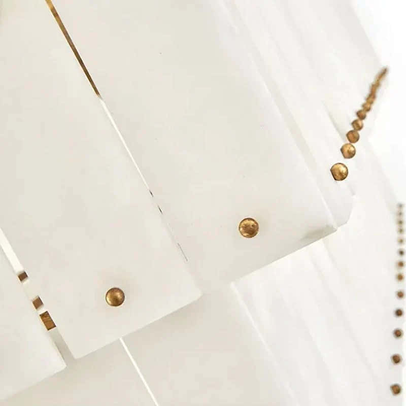 Simona Alabaster Linear 2-Tier Chandelier