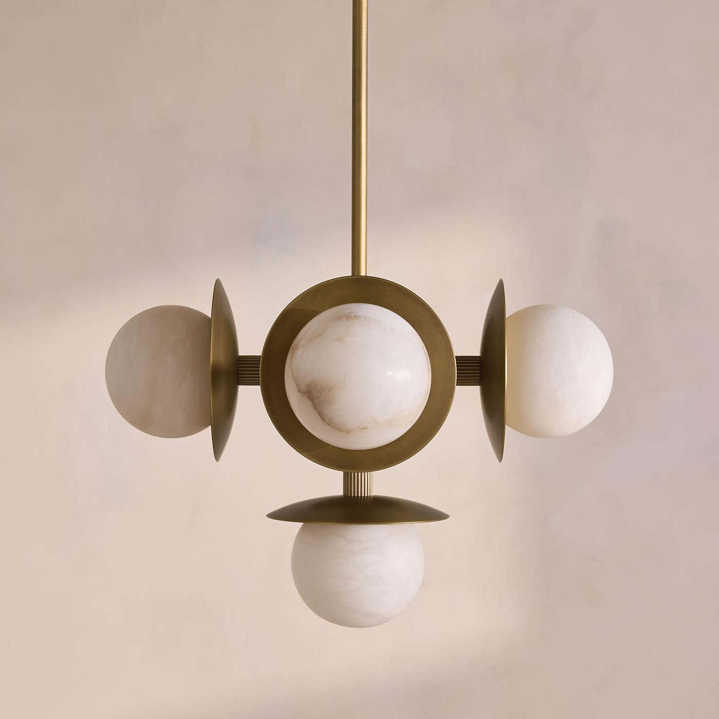 Snowflake Alabaster Orb Chandelier