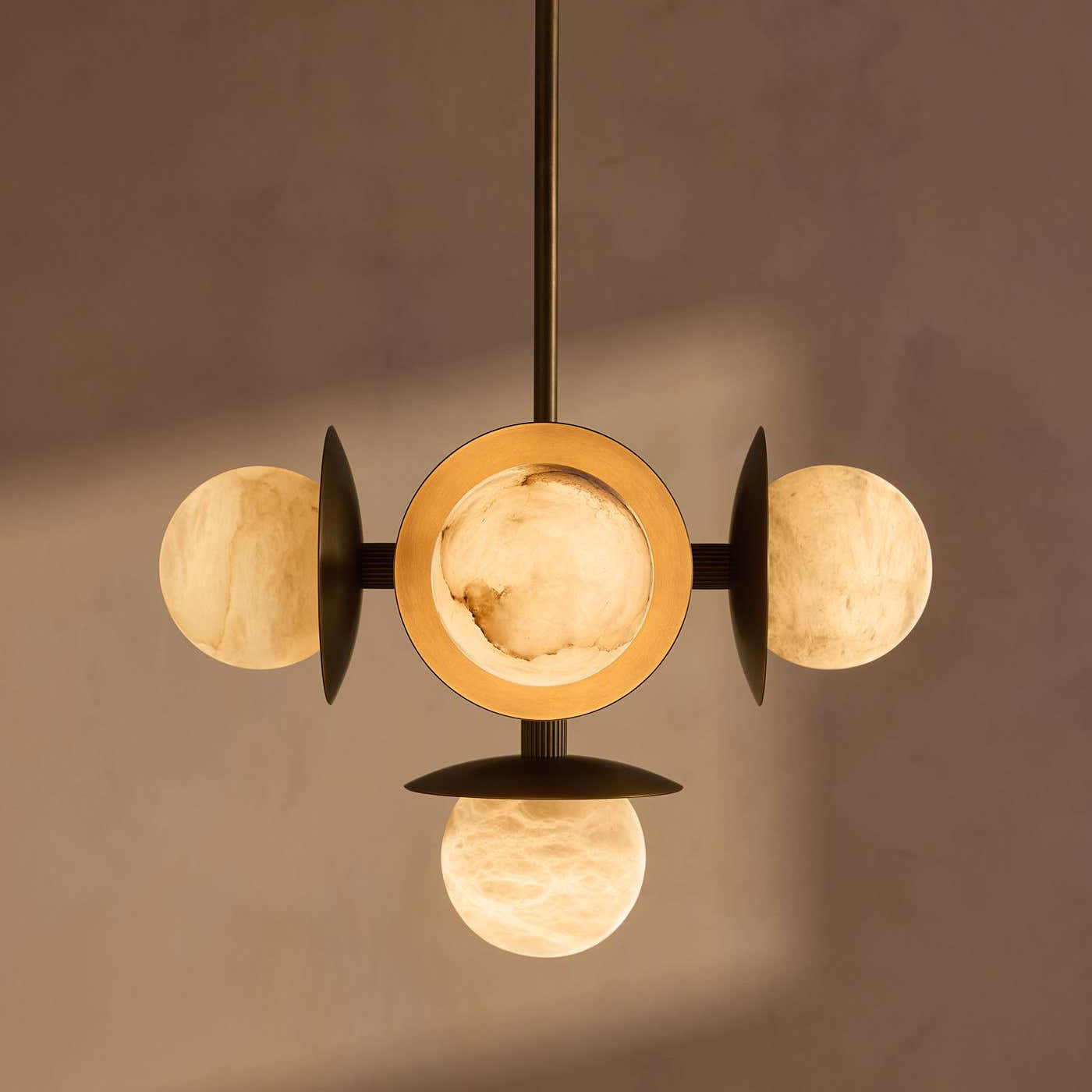 Snowflake Alabaster Orb Chandelier