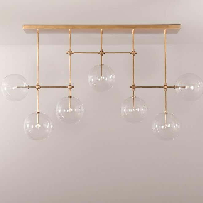 Soap B7 LG | 7-Light Modern Brass Chandelier - Schwung