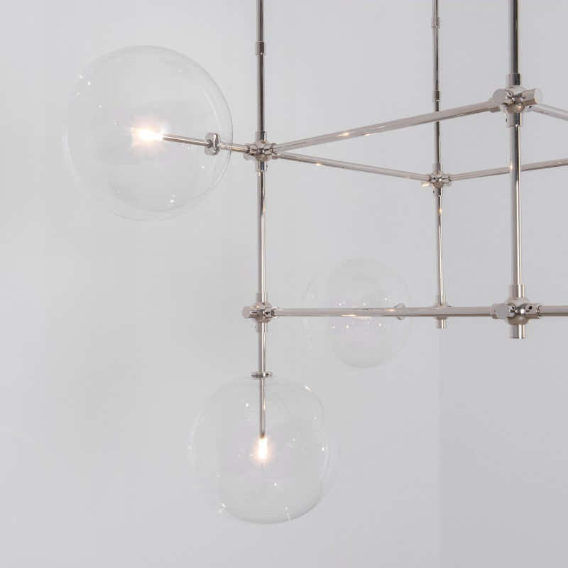 Soap DT6 | 6-Light Glass Modern Brass Chandelier - Schwung