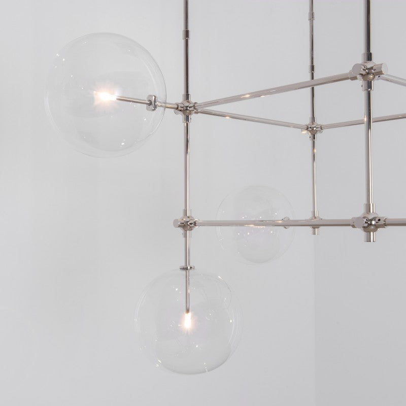 Soap DT6 | 6-Light Glass Modern Brass Chandelier - Schwung