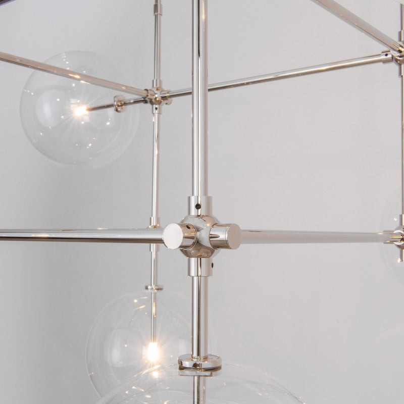 Soap DT6 | 6-Light Glass Modern Brass Chandelier - Schwung