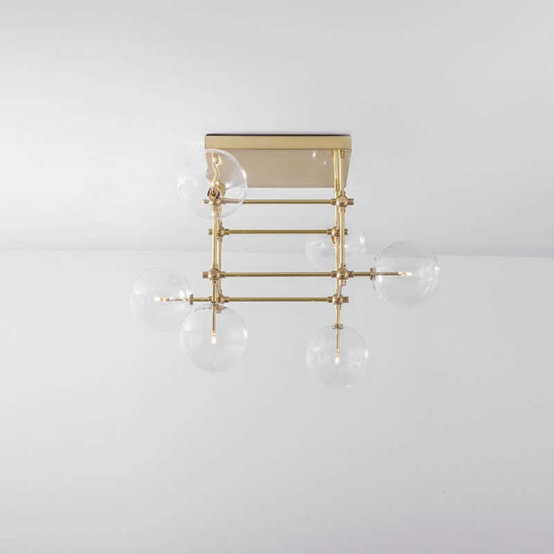 Soap DT6 | 6-Light Glass Modern Brass Chandelier - Schwung