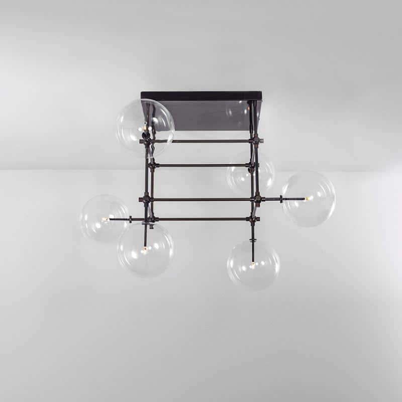 Soap DT6 | 6-Light Glass Modern Brass Chandelier - Schwung