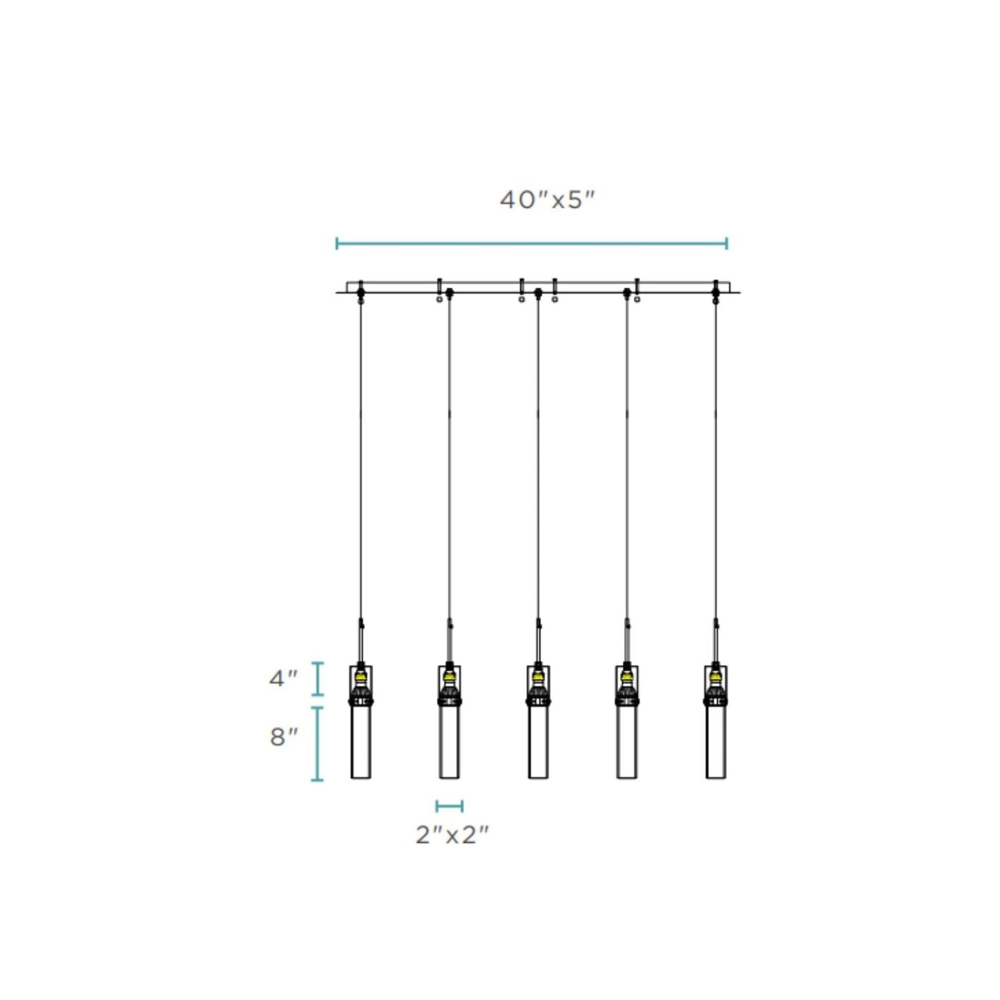 Sparkling Night Adjustable Crystal Chandelier // 5 Light