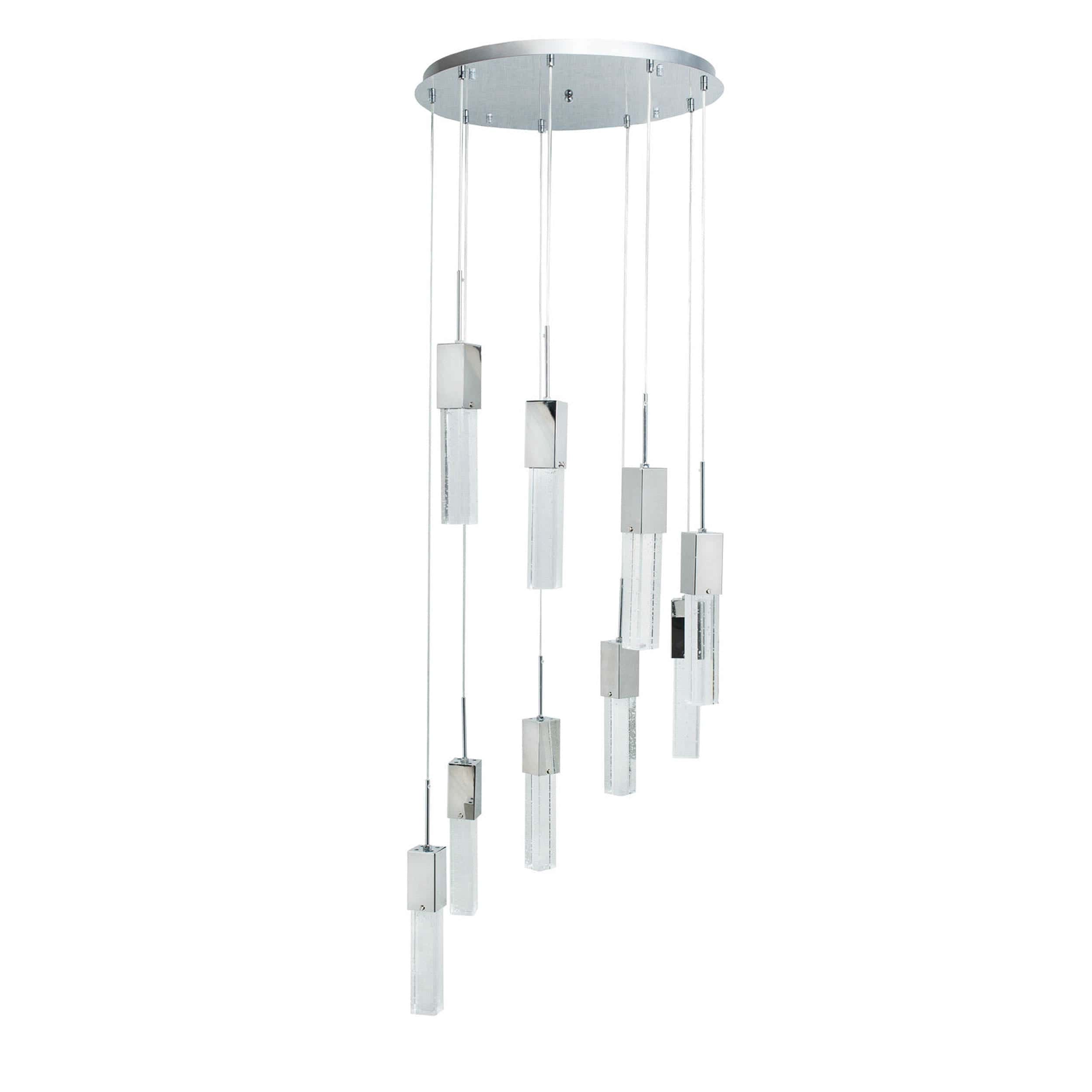 Sparkling Night Chandelier // 9 Light LED Spiral