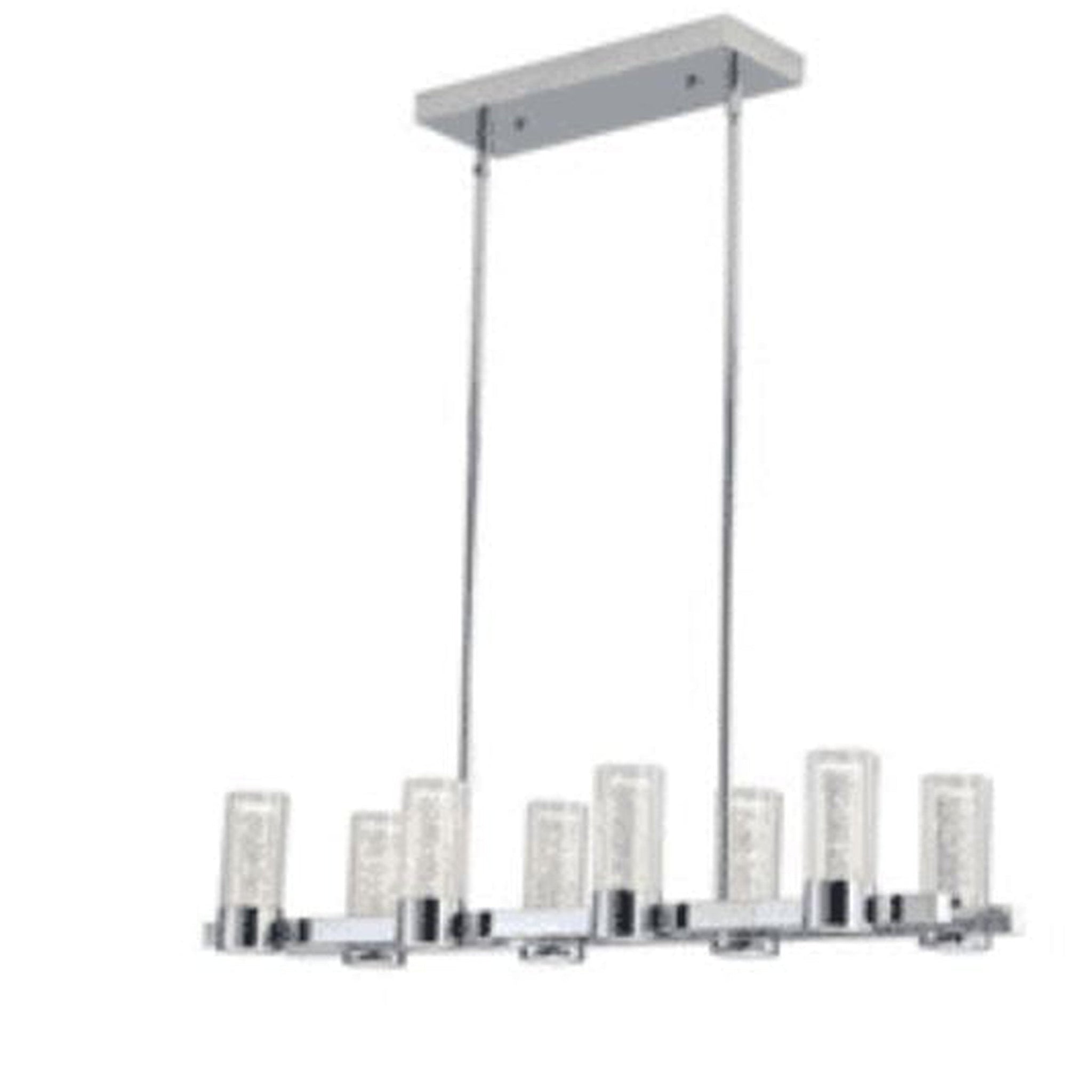 Sparkling Night LED Rectangular Chandelier//  8 Lights