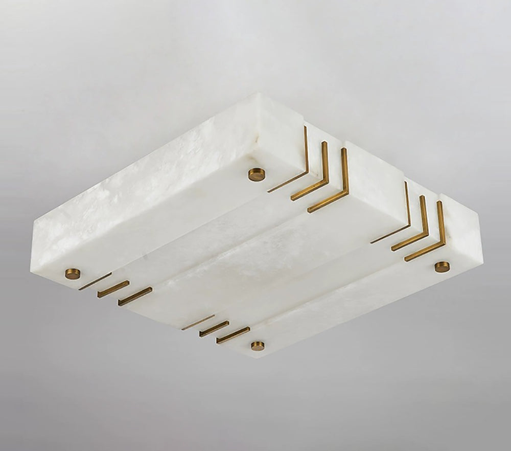 Square Alabaster Ceiling Lamps